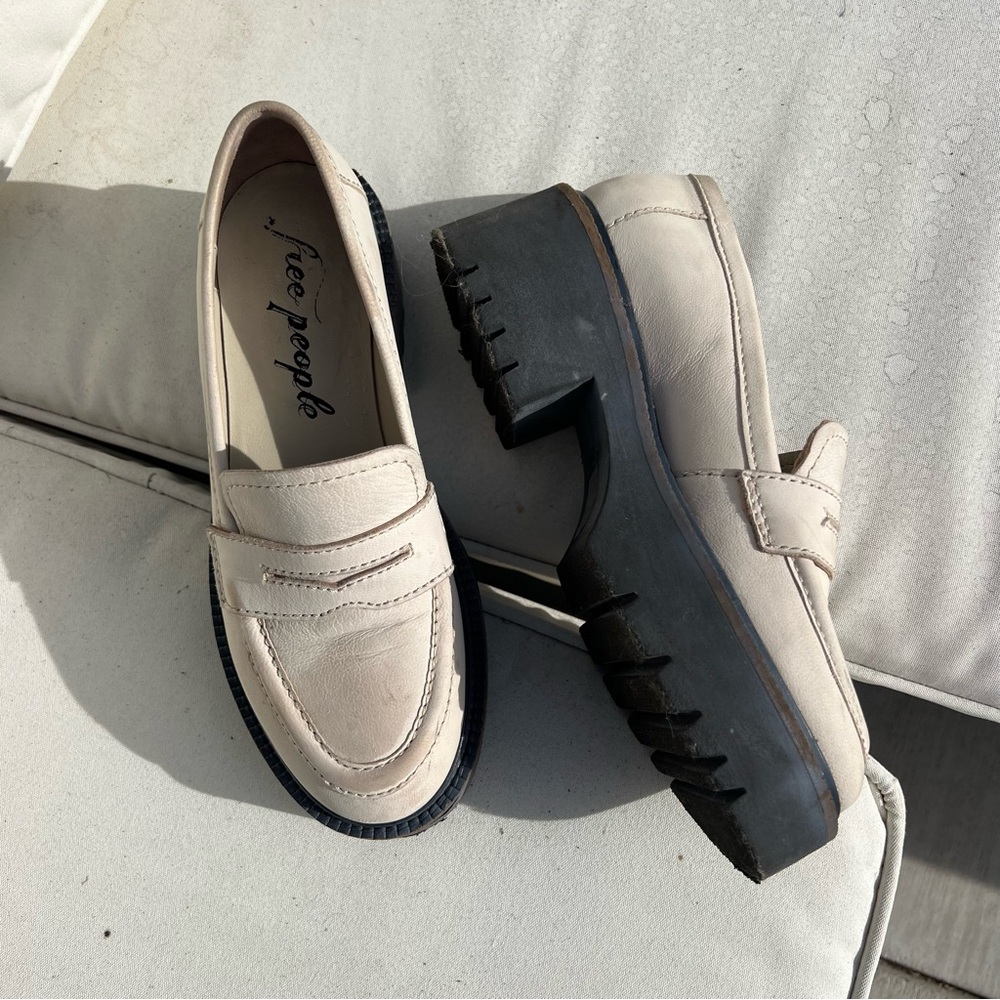 Free People Off White Loafers